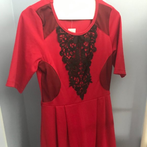 Red Skater Dress - Picture 1 of 3